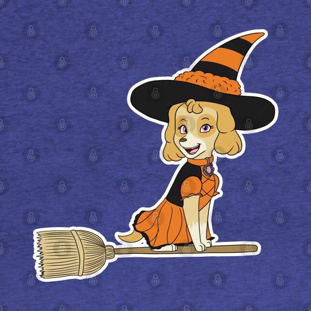 PAW Patrol Halloween Witch Skye by kreazea